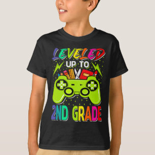 Leveled Up To 2nd Grade Gamer Back To School First T-Shirt