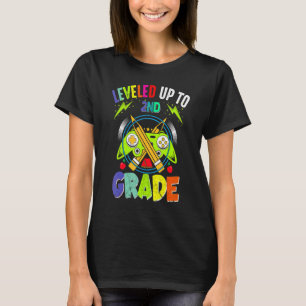 Leveled Up To 2nd Grade Gamer Back To School First T-Shirt