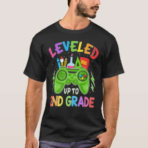 Leveled Up To 2nd Grade Gamer Back To School First T-Shirt