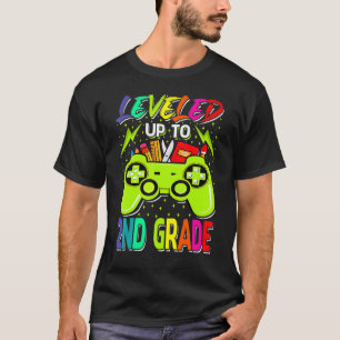 Leveled Up To 2nd Grade Gamer Back To School First T-Shirt