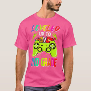 Leveled Up To 2nd Grade Gamer Back To School First T-Shirt