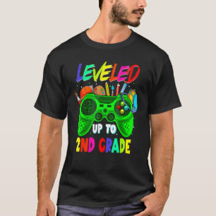 Leveled Up To 2nd Grade Gamer Back To School Secon T-Shirt