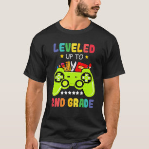 Leveled Up To 2nd Grade Gamer First Day Of Back To T-Shirt