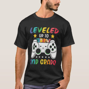 Leveled Up To 2nd Grade Gaming 1st Grade Graduati T-Shirt