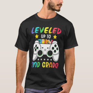 Leveled Up To 2nd Grade Second Grader School Gradu T-Shirt
