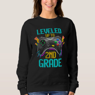 Leveled Up To 2nd Grade Video Gamer Back To School Sweatshirt