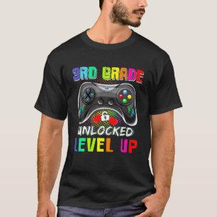 Leveled Up To 3Rd Grade Back To School Level Unloc T-Shirt