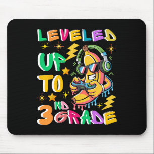Leveled Up To 3rd Grade Banana Gamer Back To Schoo Mouse Pad