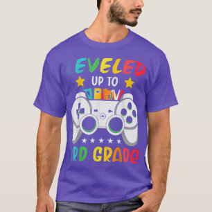 Leveled Up To 3rd Grade Game Lover Back To School T-Shirt