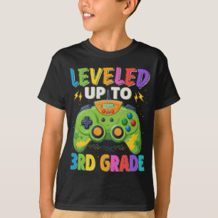 Leveled Up To 3rd Grade Gamer Back To School Boys T-Shirt