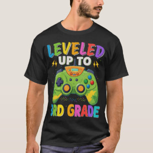 Leveled Up To 3rd Grade Gamer Back To School Boys T-Shirt