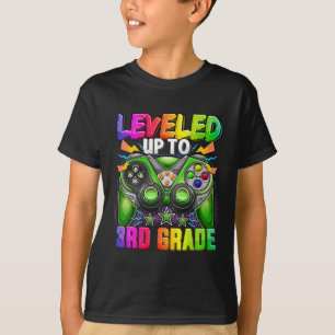 Leveled Up To 3rd Grade Gamer Back To School First T-Shirt