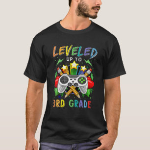 Leveled Up To 3Rd Grade Gamer Back To School First T-Shirt