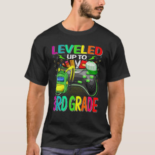 Leveled Up To 3Rd Grade Gamer Back To School T-Shirt