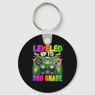 Leveled Up To 3rd Grade Gamer Ck To School First D Keychain