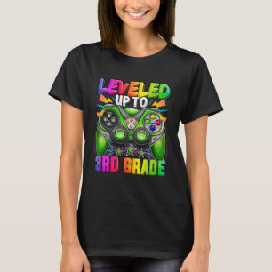 Leveled Up To 3rd Grade Gamer Ck To School First D T-Shirt