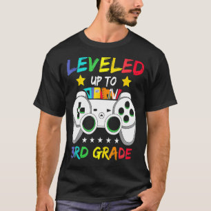 Leveled Up To 3rd Grade Video Gamer Boys Back To S T-Shirt