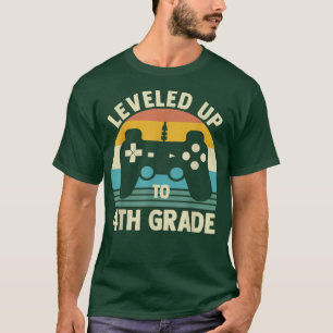 Leveled Up To 4th Grade Back To School Video Game  T-Shirt