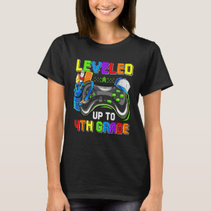 Leveled Up To 4th Grade Back To School Video Game T-Shirt