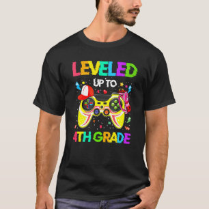 Leveled Up To 4th Grade Gamer Back To School 4th G T-Shirt