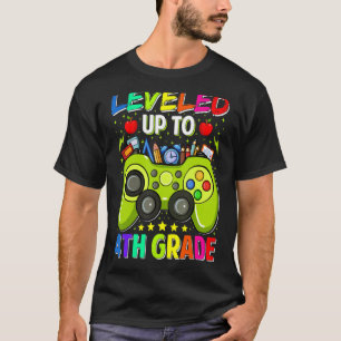 Leveled Up To 4th Grade Gamer Back To School First T-Shirt