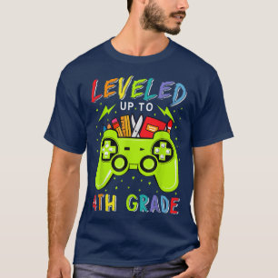 Leveled Up To 4th Grade Gamer Back To School First T-Shirt