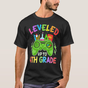 Leveled Up To 4th Grade Gamer Back To School Stude T-Shirt
