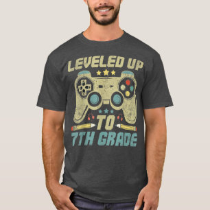 Leveled Up to 7th Grade Back to School Boy Video G T-Shirt