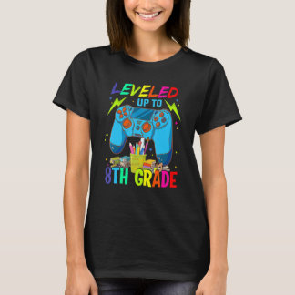Leveled Up To 8th Grade Back To School Video Game T-Shirt