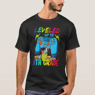 Leveled Up To 8th Grade Back To School Video Game T-Shirt