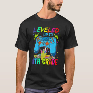 Leveled Up To 8th Grade Gamer Back To School First T-Shirt