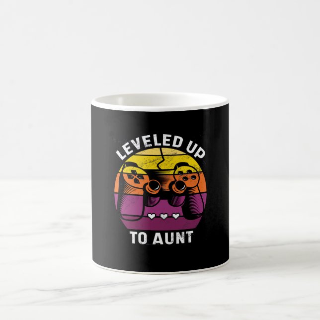 Leveled Up To Aunt Gamer Auntie Coffee Mug (Center)