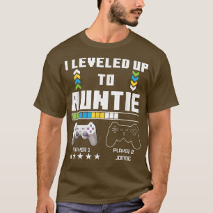 Leveled Up To Auntie Video Game Player Pregnancy A T-Shirt