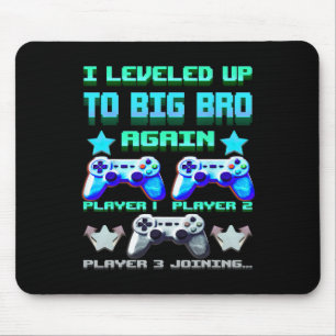 Leveled Up To Big Bro Again – Funny Gamer Brother Mouse Pad