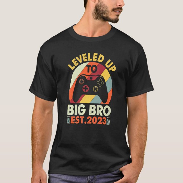 Leveled Up To Big Brother 2023  Pregnancy Announce T-Shirt (Front)