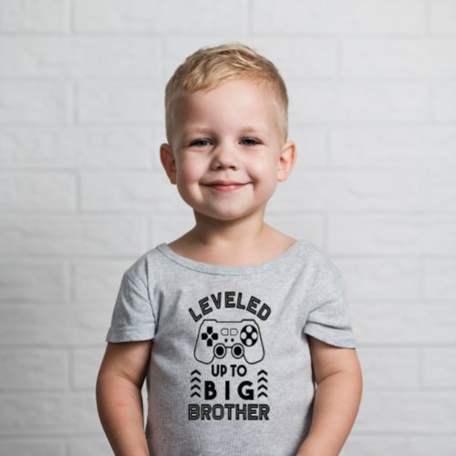 Leveled Up To Big Brother Toddler T_shirt