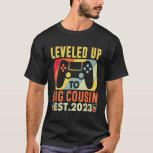 Leveled Up To Big Cousin 2023 Gaming Pregnancy Ann T-Shirt
