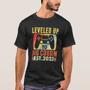Leveled Up To Big Cousin 2023 Gaming Pregnancy Ann T-Shirt