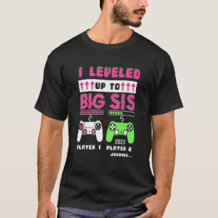 Leveled Up To Big Sister 2023 Cute Im Going To Be T-Shirt