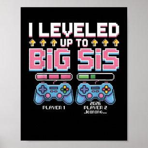 Leveled Up To Big Sister 2026 Pregnancy Video Game Poster