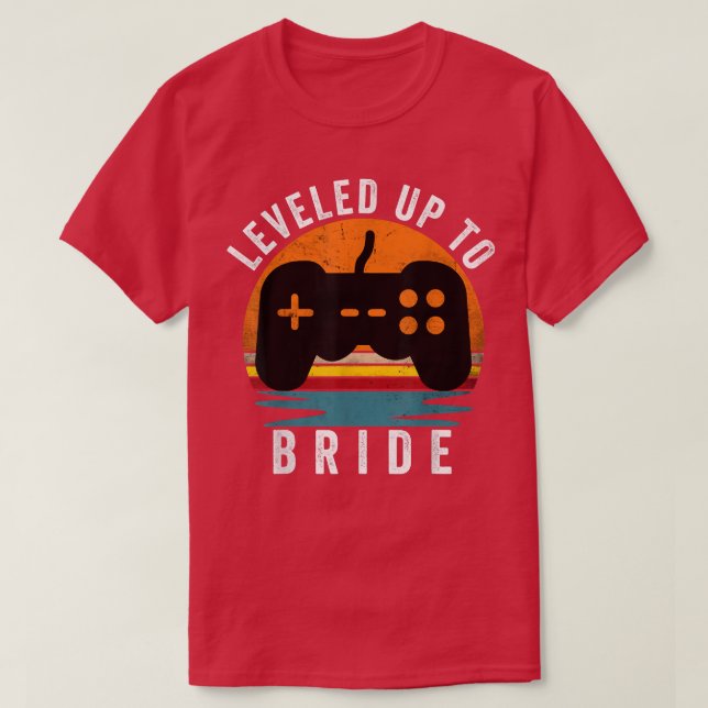 Leveled Up to Bride, Funny Gaming Gamer Mens T-Shi T-Shirt (Design Front)