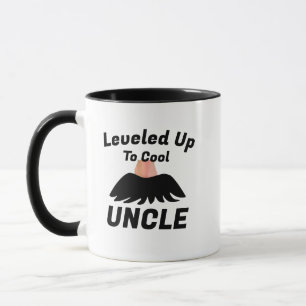 Leveled Up to Cool Uncle Gift, Funny Father's Day  Mug