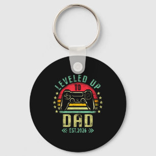 Leveled Up To Dad 2026 Promoted To Daddy Level Unl Keychain