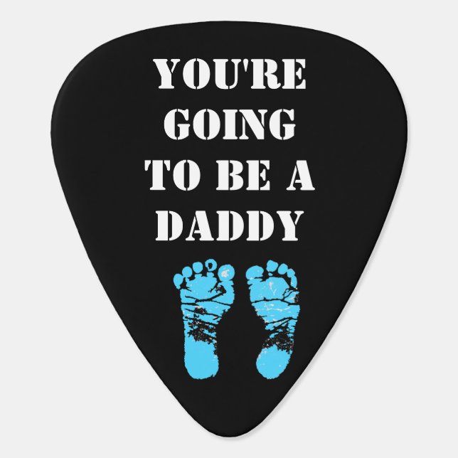 Leveled Up to Dad | Pregnancy Announcement   Guitar Pick (Back)