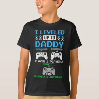 Leveled Up To Daddy Again Funny Funny Gamer Dad Es T-Shirt