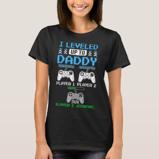 Leveled Up To Daddy Again Funny Funny Gamer Dad Es T-Shirt
