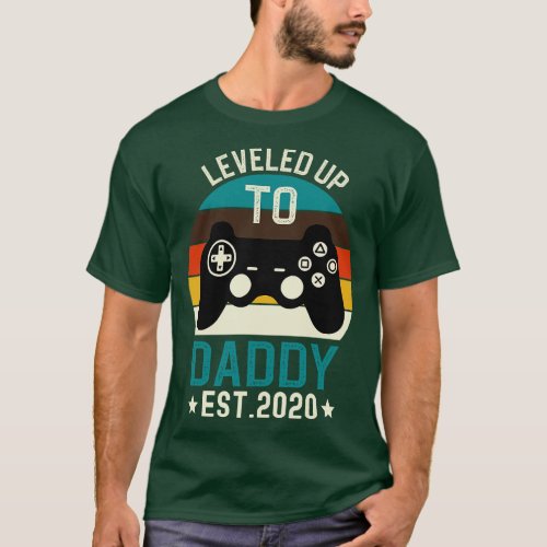 Leveled Up to Daddy Est 2020 T_Shirt
