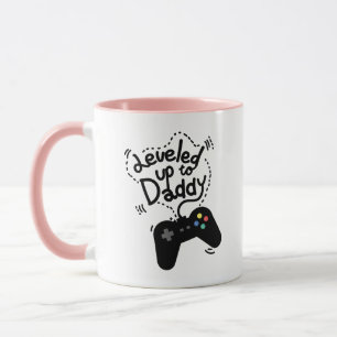 Leveled Up To Daddy Gamer Video Funny New Dad Mug
