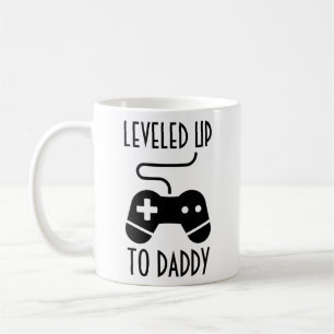Leveled Up To Daddy Mug, New Father Gift, Coffee Mug