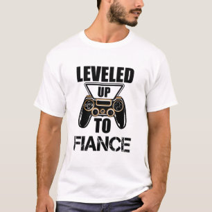 Leveled Up To Fiance Vintage Gaming Fiance T-Shirt